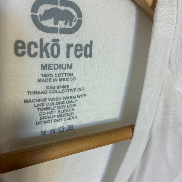 Ecko Red Women’s White Graphic Tee with Red Logo | Size Medium - Picture 4 of 4